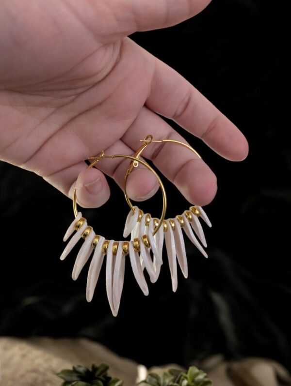 White petal hoops