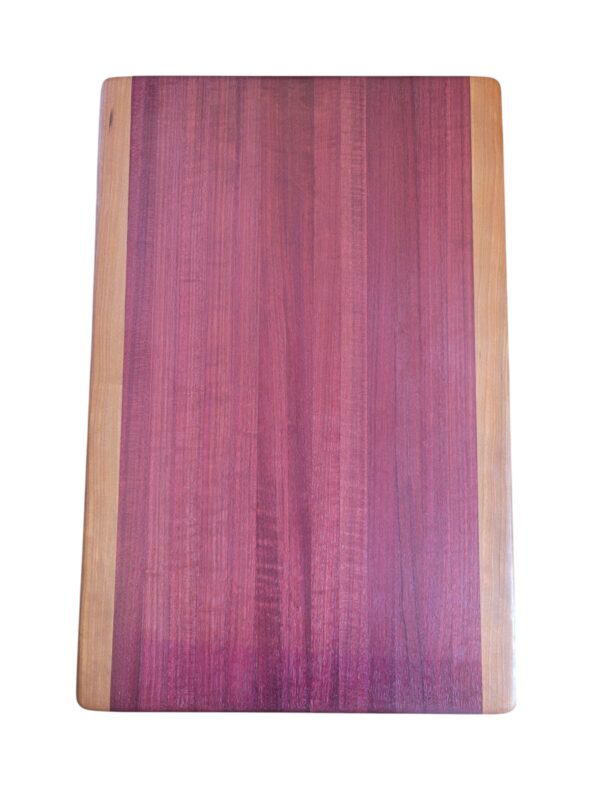 Custom Handmade Purple Heart, and cherry 18x12 cutting board