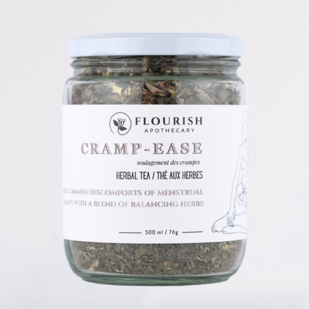 Organic Cramp Ease Herbal Tea made by Flourish Apothecary of Victoria, BC