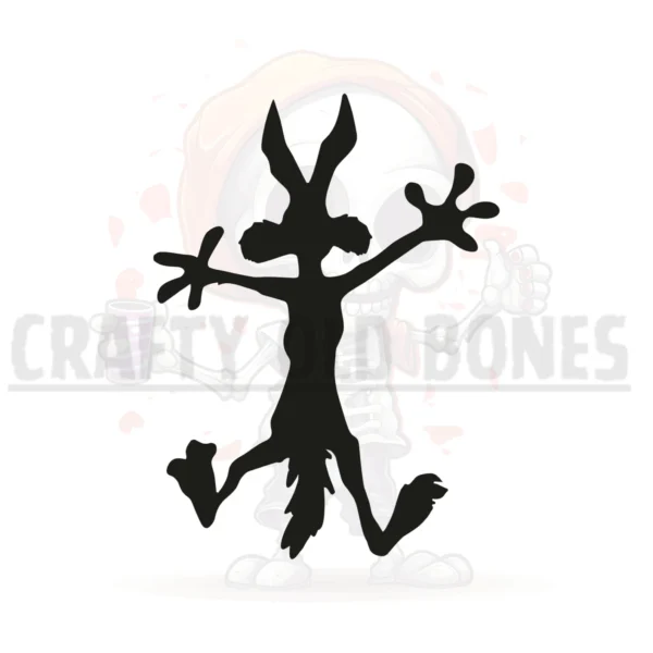Wile E Coyote Splat Vinyl Sticker Decal For Car or Window Great for Dents