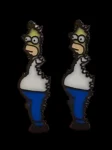 Hilarious Homer Simpson "Hiding in the Bush" Ornament – Perfect for Any Fan! - 3D