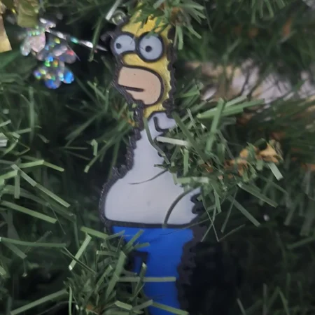 Mic-Bot 3D Shop - Homer Hiding in the Bush Ornament