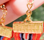 Métis L'Assomption Sash Dangle Earrings - Handmade Alpaca Wool with Infinity Symbol - Hypoallergenic