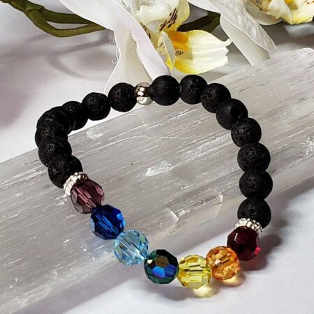 7 Chakra Aromatherapy bracelet-Swarovski