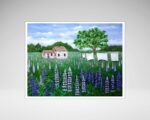 House in a Field Of Lupines Print