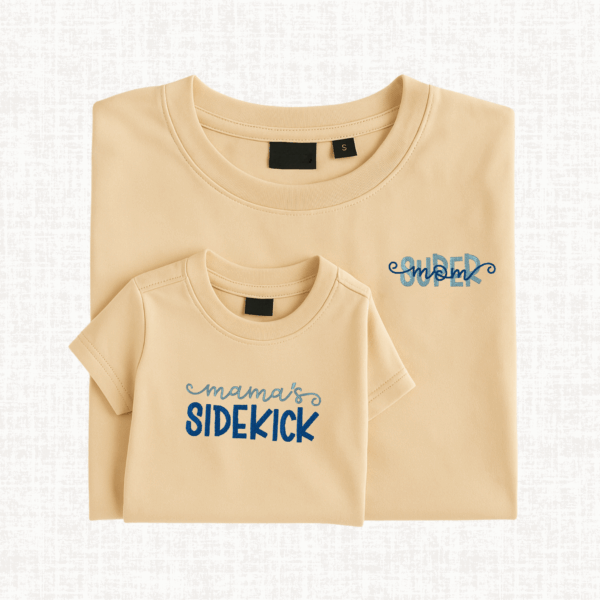 Mommy and Me Matching Set – Organic Cotton Embroidered T-Shirts, Sweatshirts, Hoodies, and Bibs - Sidekick