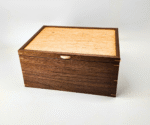 Large Walnut and Birdseye Maple Keepsake Box 13"L x 10"W x 6"H
