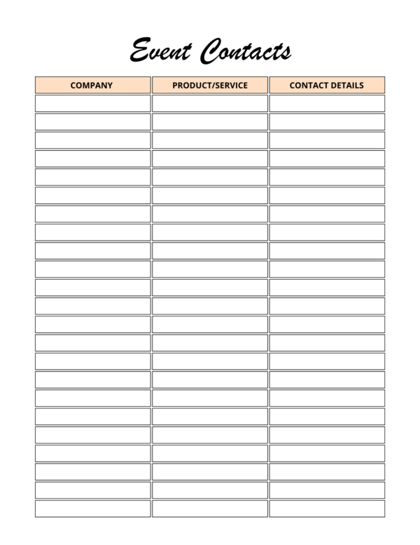 Baby Shower Planner- Digital download