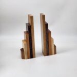 Stepped Wood Bookends