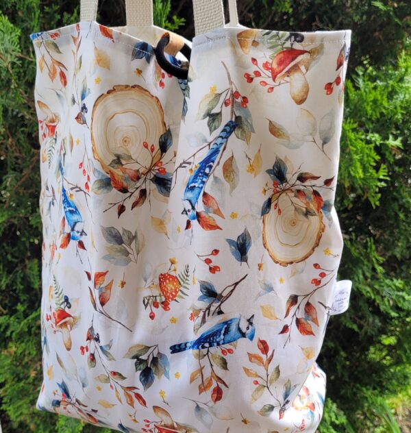 Reusable Cotton Shopping Bag for Purse, woodland