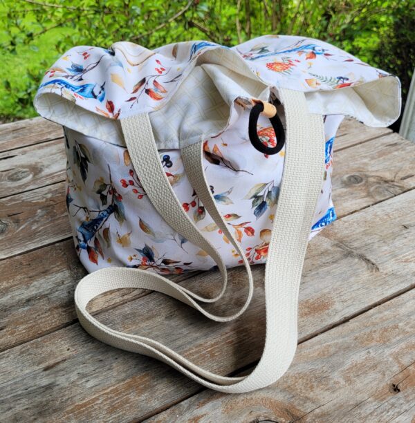 Reusable Cotton Shopping Bag for Purse, woodland