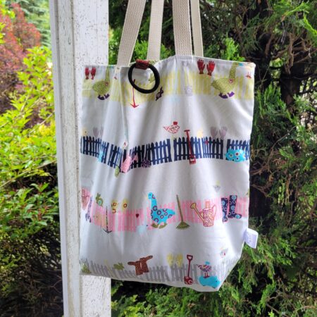 Reusable Cotton Shopping Bag for Purse, funny farm