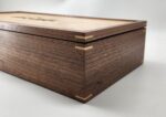 Personalized Large Walnut and Birdseye Maple Veneered Lid with 3 compartments 17"L x 8W x 3.5H
