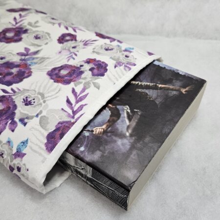 Purple Flowers Book Sleeve for book lovers