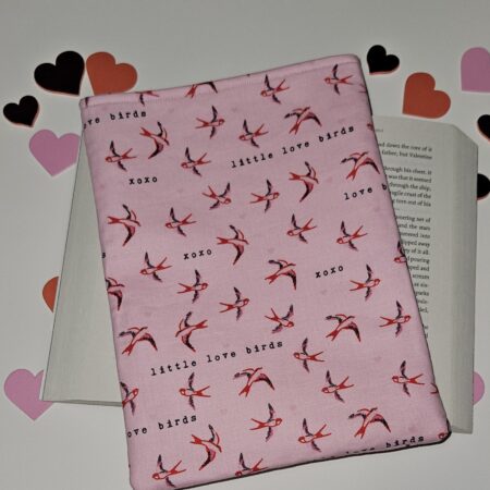 Pink 'Love Birds' Book Sleeve for book lovers