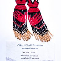 MMIWG2S+ Red Dress Earring Seed Bead Pattern - No More Stolen Sisters - PDF Pattern Only - NOT a Physical Pair of Earrings - Brick Stitch - Digital Download