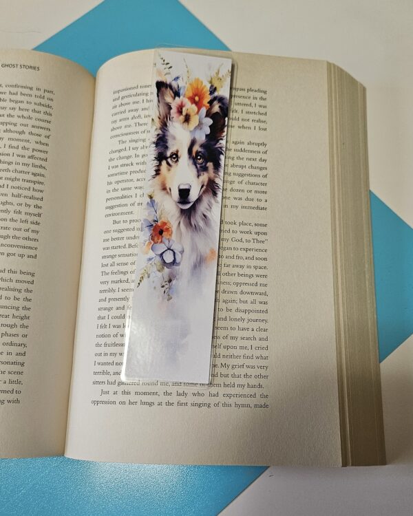 Set of 6 Water Colour Floral Dogs Bookmarks for book lovers, part 2