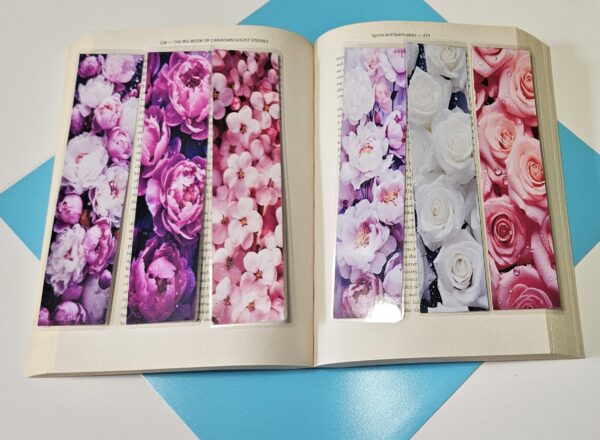 Set of 6 Romantic Florals Bookmarks for book lovers