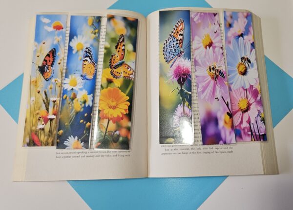 Set of 6 Butterfly and Bees Bookmarks for book lovers