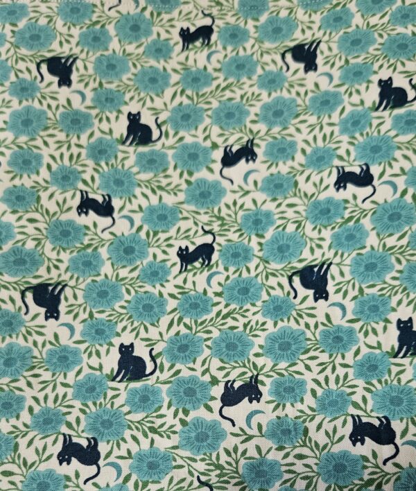 Blue, Floral Cats and Moon Book Sleeve for book lovers