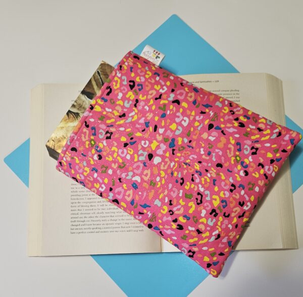 Pink Leppard Print Book Sleeve for book lovers