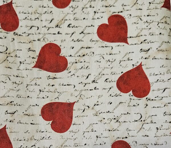 Romantic Hearts and Letter Book Sleeve for book lovers