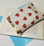 Romantic Hearts and Letter Book Sleeve for book lovers