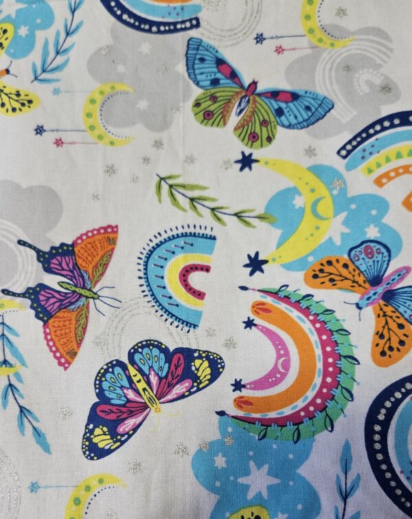 White Butterfly and Rainbows Book Sleeve for book lovers
