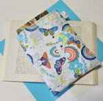 White Butterfly and Rainbows Book Sleeve for book lovers