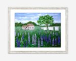 House in a Field Of Lupines Print