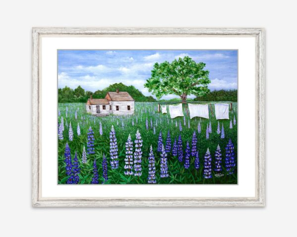 House in a Field Of Lupines Print