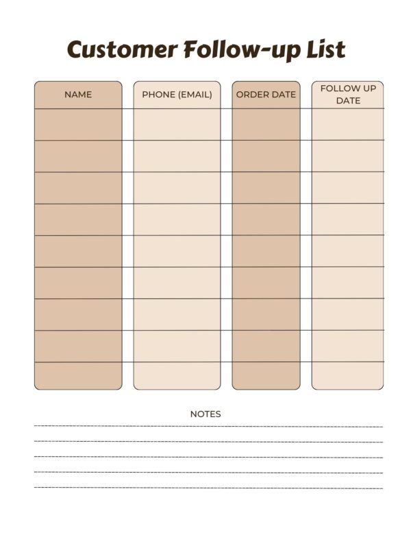Craft Business Planner- Digital Download