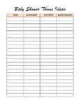 Baby Shower Planner- Digital download
