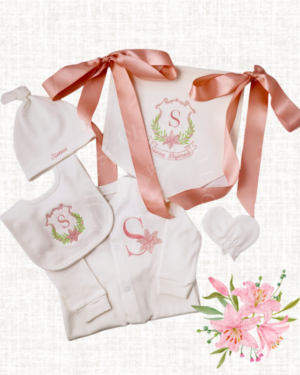 Personalized Newborn Gift Set – Embroidered Keepsake Collection