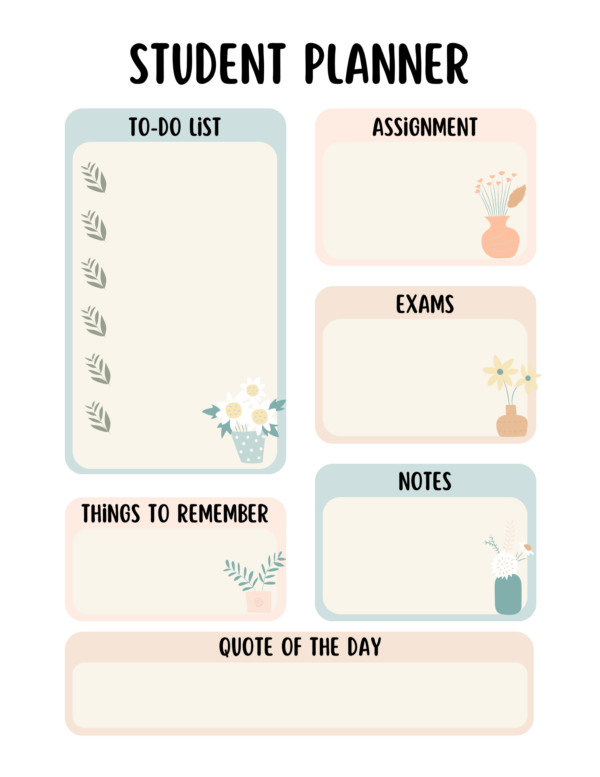 Back to School Planner- Digital