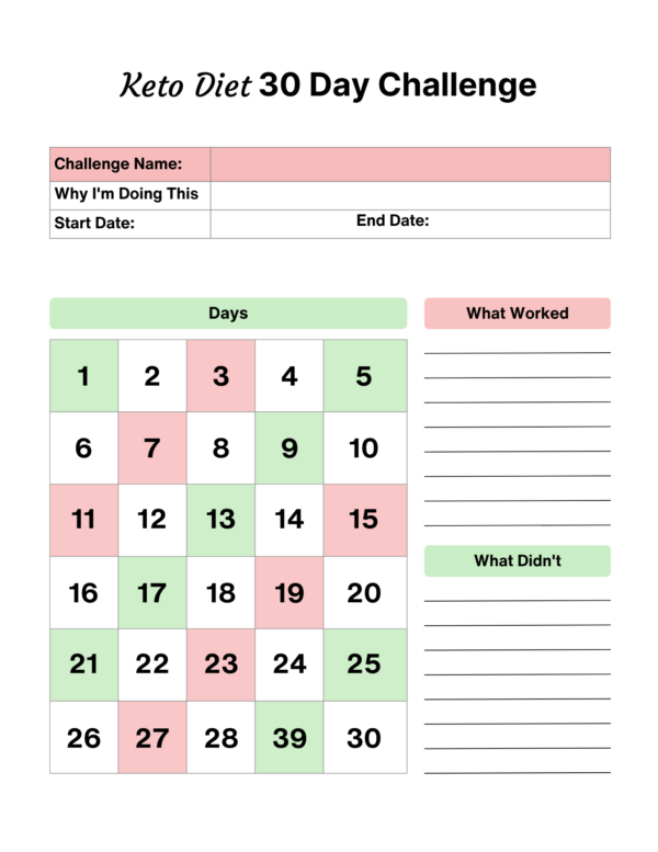 Keto Diet Planner- Digital Download