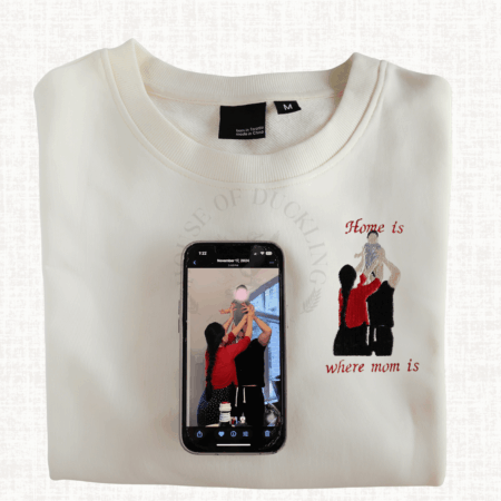Personalized Embroidered Photo Sweatshirt — Celebrate Mother’s Day & Father’s Day with a One-of-a-Kind Gift