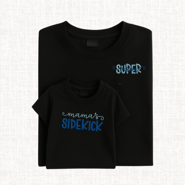 Mommy and Me Matching Set – Organic Cotton Embroidered T-Shirts, Sweatshirts, Hoodies, and Bibs - Sidekick