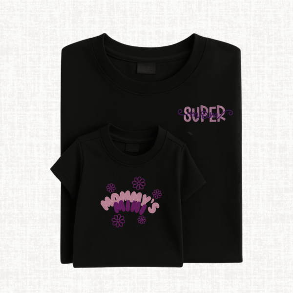 Mommy and Me Matching Set – Organic Cotton Embroidered T-Shirts, Sweatshirts, Hoodies, and Bibs - Mini
