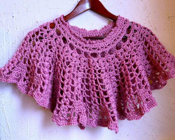 Rose Shawl, Capelet, Wrap, Shrug