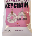 Macrame Keychain DIY Kit - Clove Hitch Red and White
