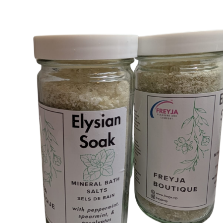 Mineral bath salts with peppermint