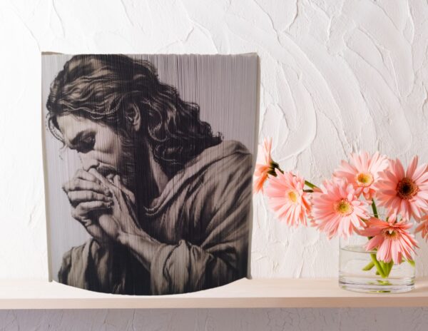 JESUS PRAYING - BOOK FOLDING PATTERN - Digital Download
