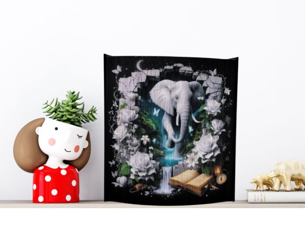 3D ELEPHANT BOOK ART - FINISHED BOOK ART