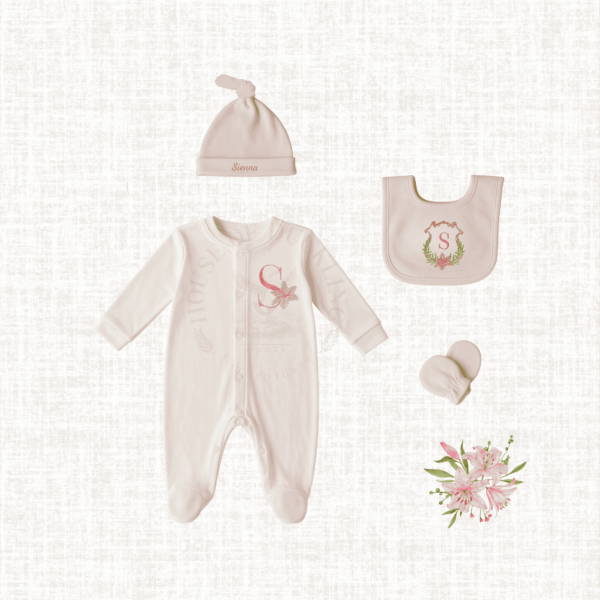 Personalized Newborn Gift Set – Embroidered Keepsake Collection