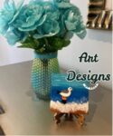Hand-painted Seashell of a Seagull (Small 1.5" x 3", Medium, and Large)