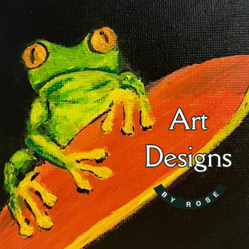 Frog Painting, 4 X 4 Mini Original Acrylic Painting