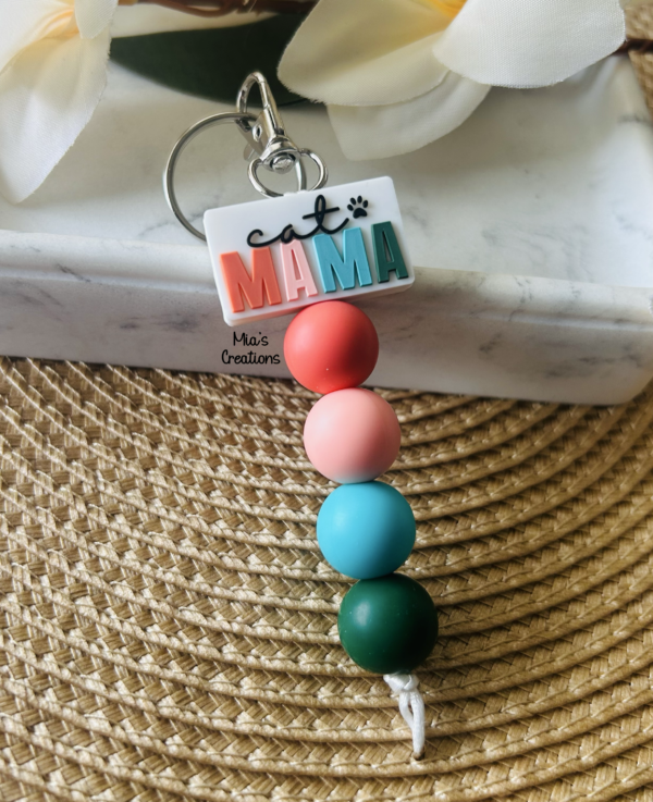 Cat Mama Key Chain | Cat Mom Key Chain | Cat Mama | Cat Mom | Mama Key Chain | Paw Mama |