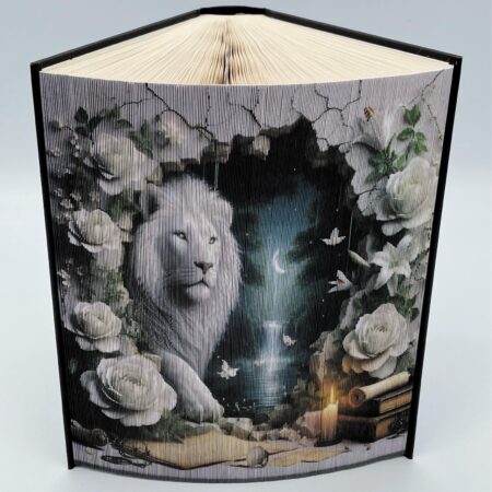 Book folding art by Neli