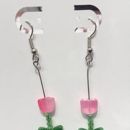 pink tulip earrings, tulip festival Ottawa, spring